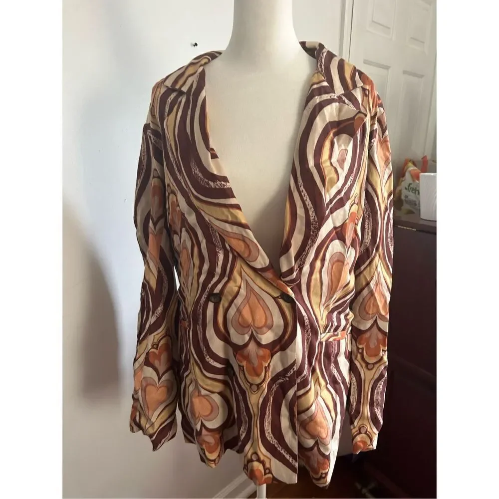 Free people One Way Out Printed Suit size 8